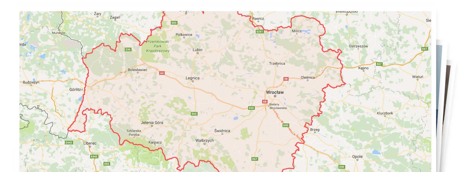 Mapa pochodzi z https://www.google.pl/maps/